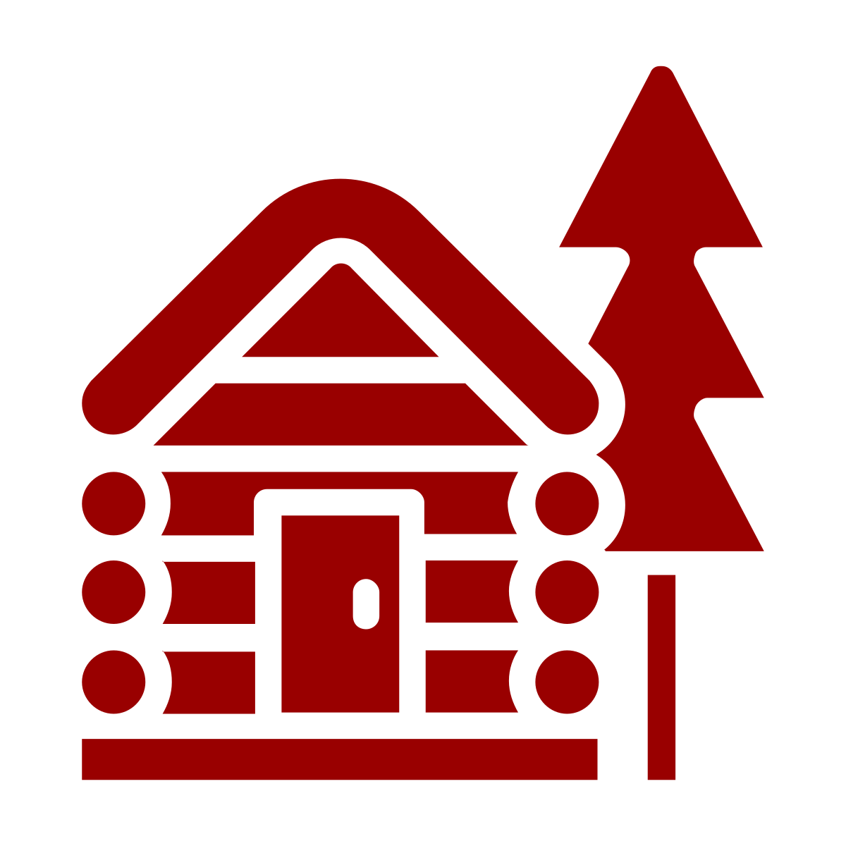 16x40 cabin by tree