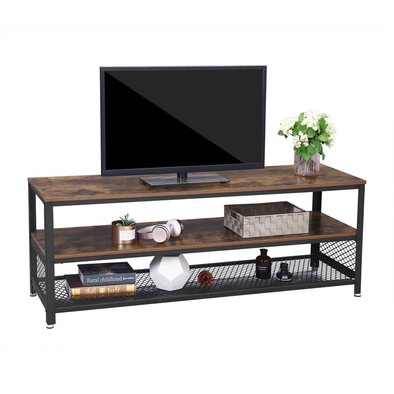 industrial natural wood tv stand