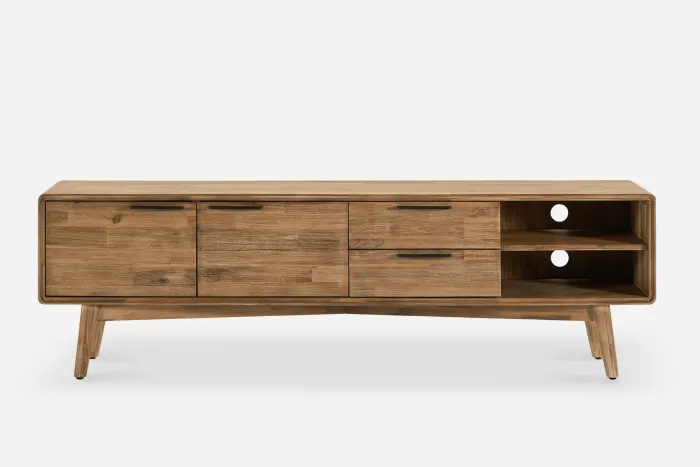 modrn natural wood tv stand