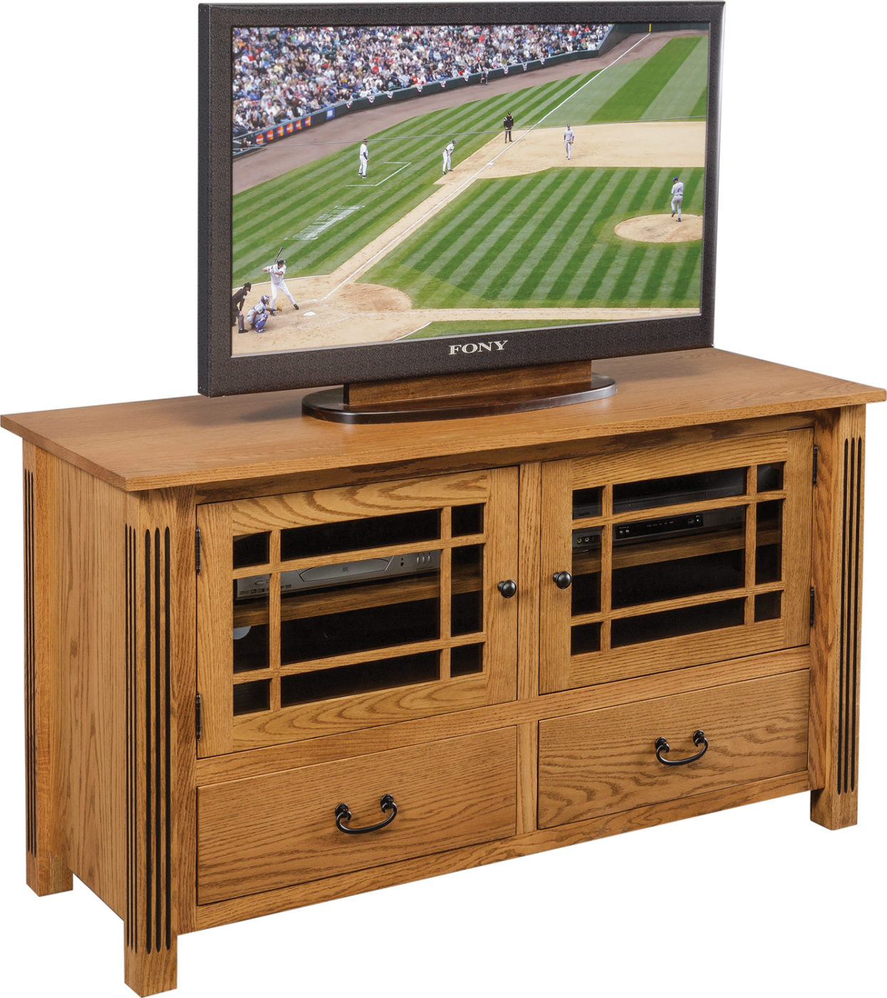 natural wood oak tv stand