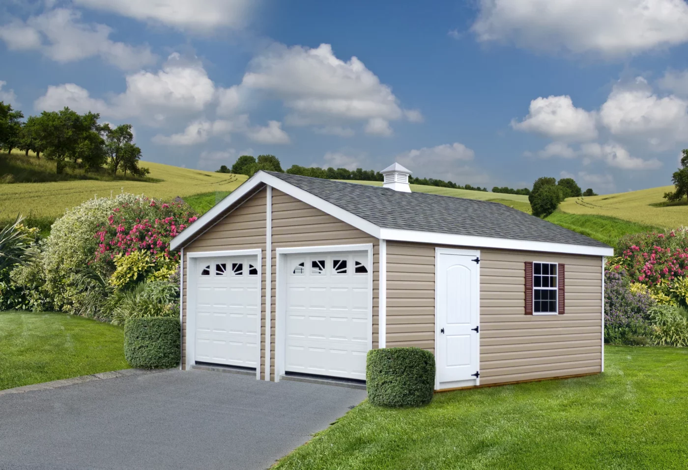 outdoor prefab two car garages in Tennessee