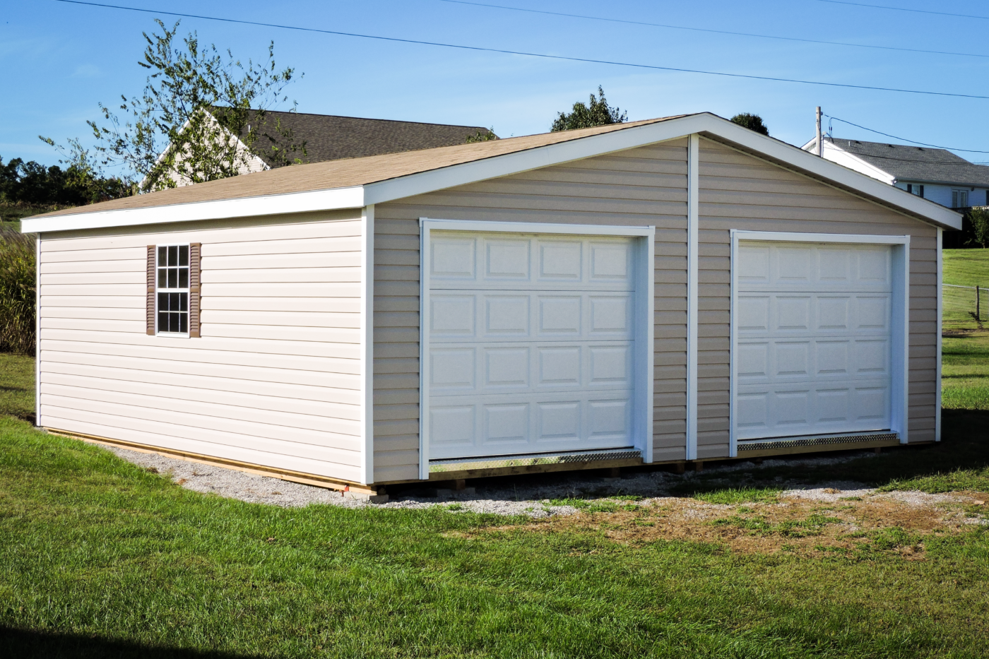 custom 2 car garage