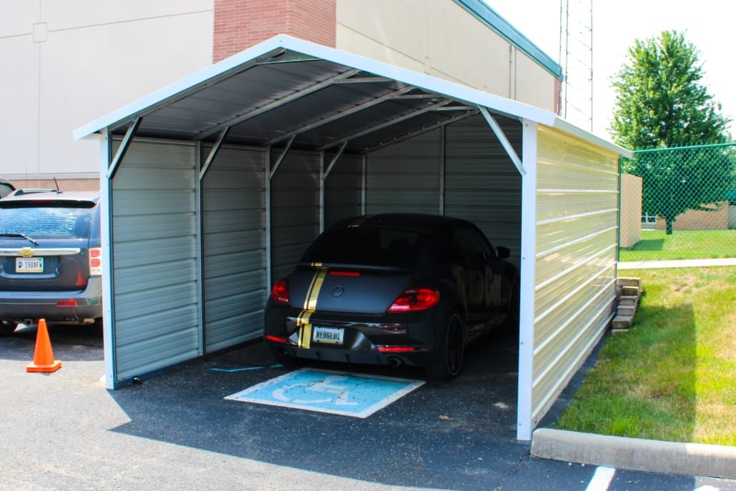 1 car size metal carport