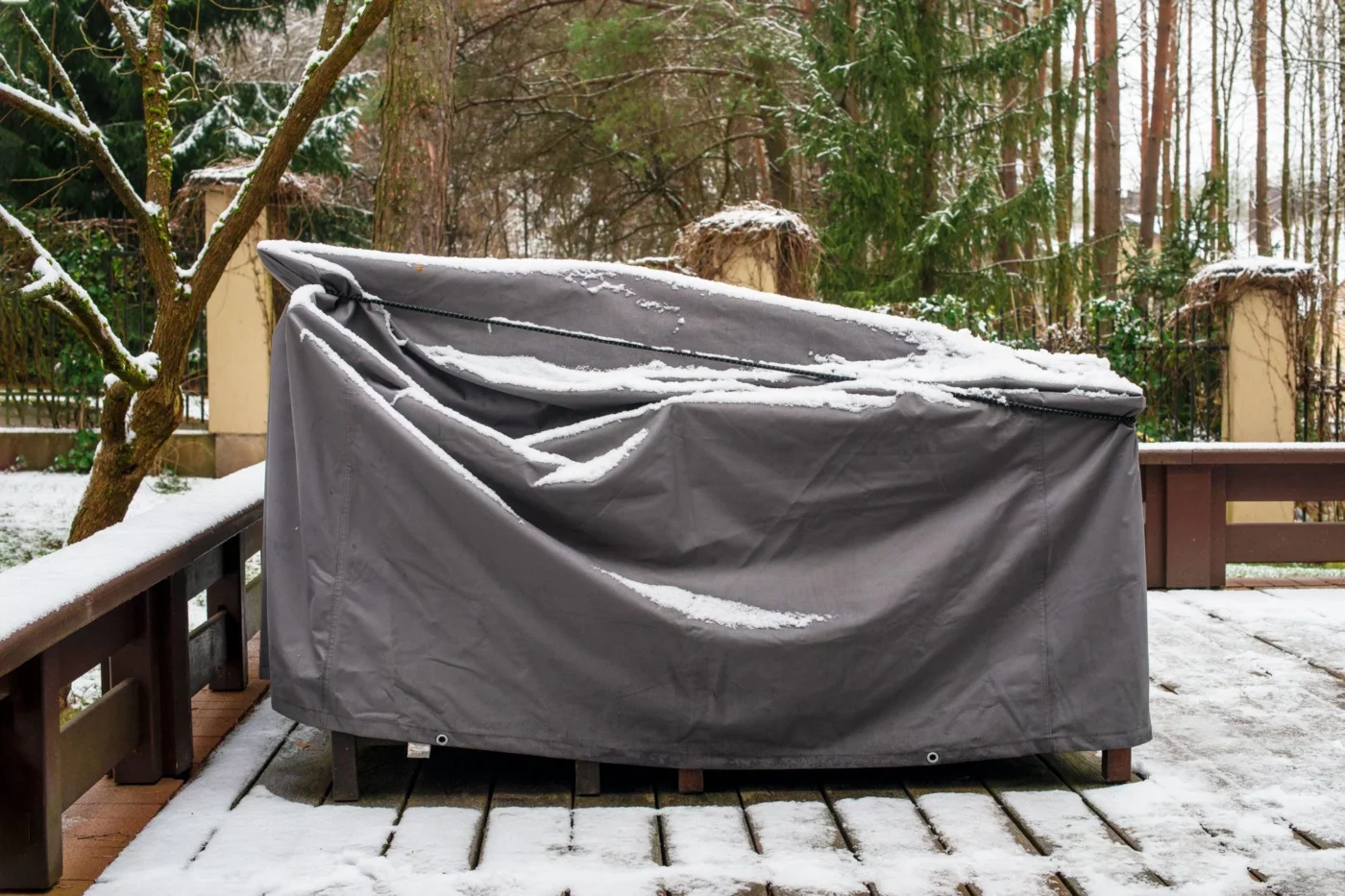 covering patio furniture in the winter