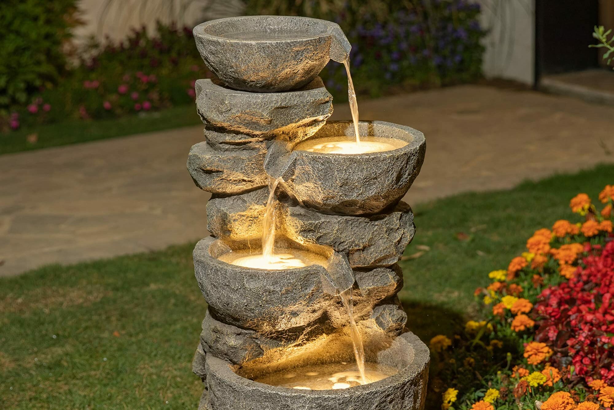 Backyard Fountain Ideas Four Winds Store   Self Contained Backyard Fountain Edited 1 