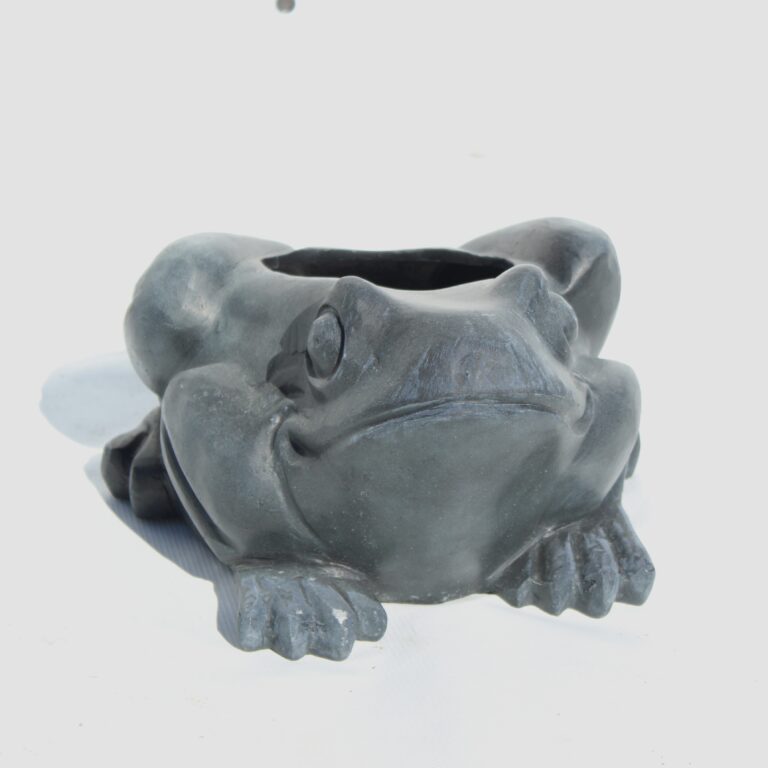 Small Frog Planter Cast Aluminum