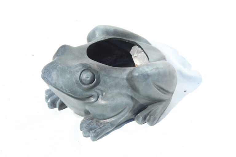 Small Frog Planter Cast Aluminum