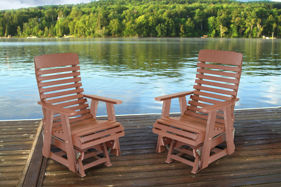 two outdoor chairs standing on a deck in Louisville KY