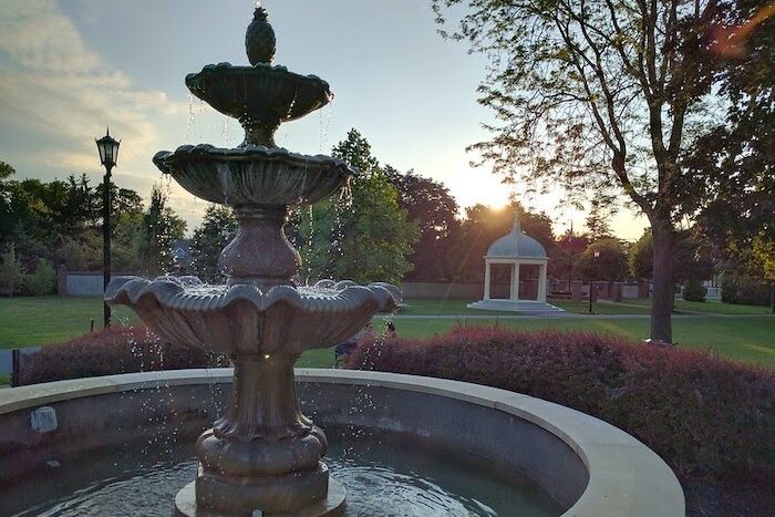 backyard fountain