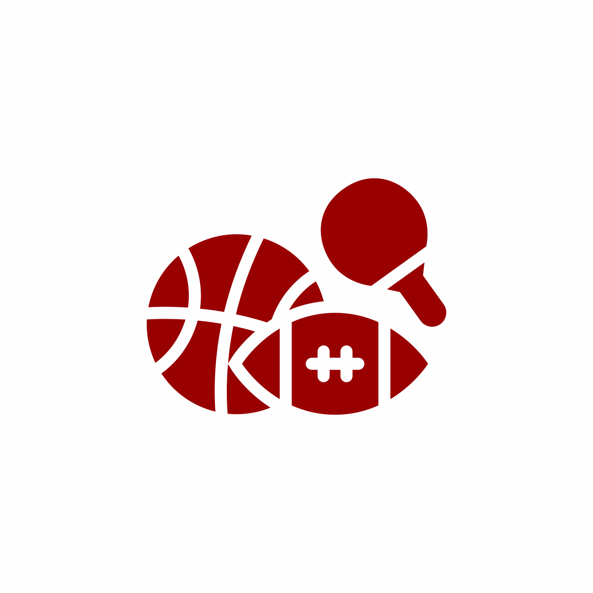 basketball football and pickleball paddle