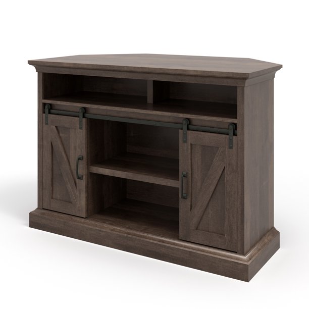 coner natural wood tv stand