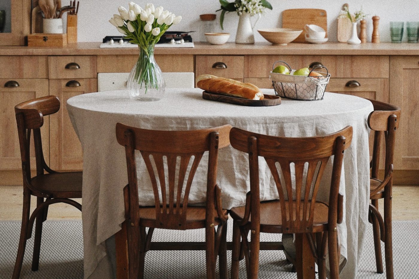 how to update an old dining room set round