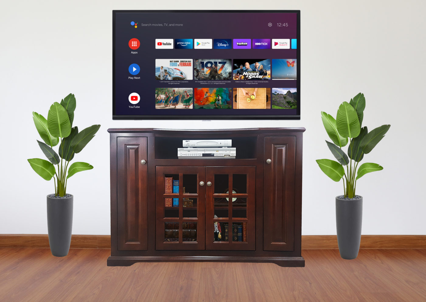 solid wood tv stand