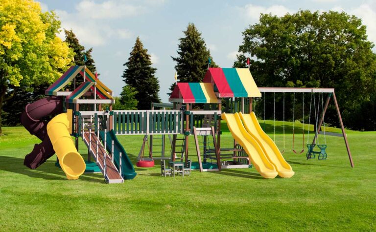 4 slide outdoor playsets for kids