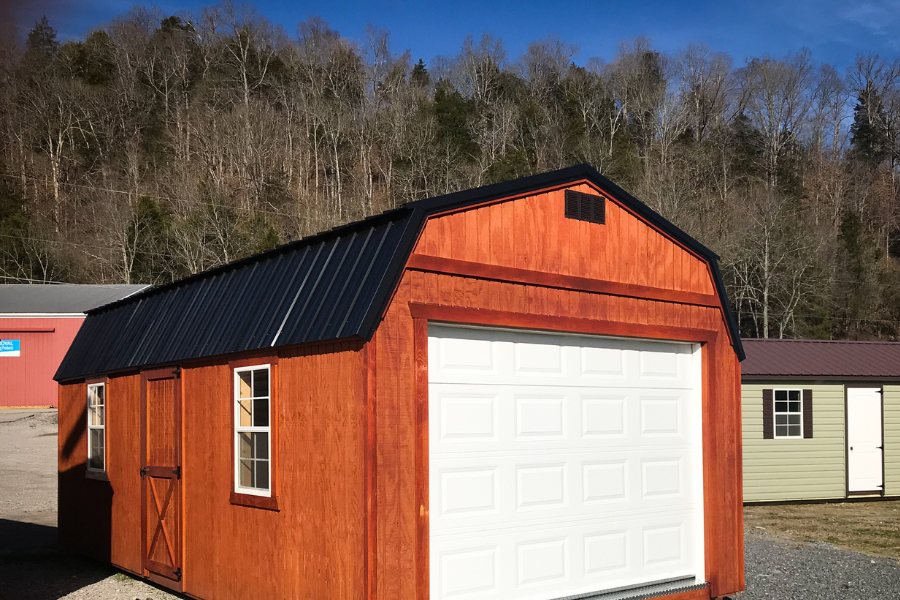 wooden portable buildings for sale in morgantown ky wooden garage with black metal roof